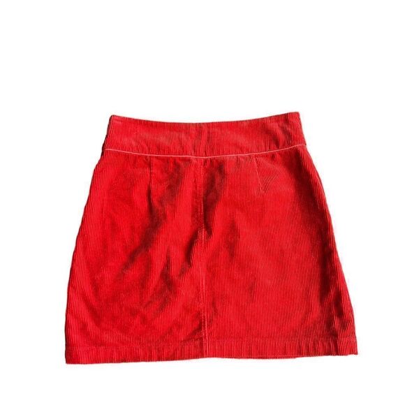 Sundance perfect days red corduroy mini skirt M - Picture 3 of 5